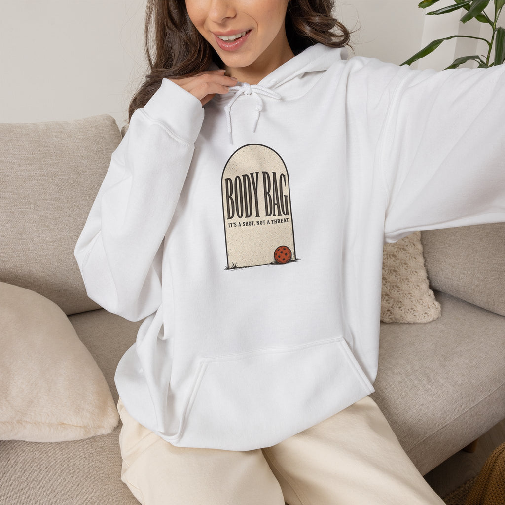 BODY BAG It's a Shot, Not a Threat Hoodie