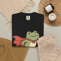 Superhero Frog Running T-shirt - Black - flat lay