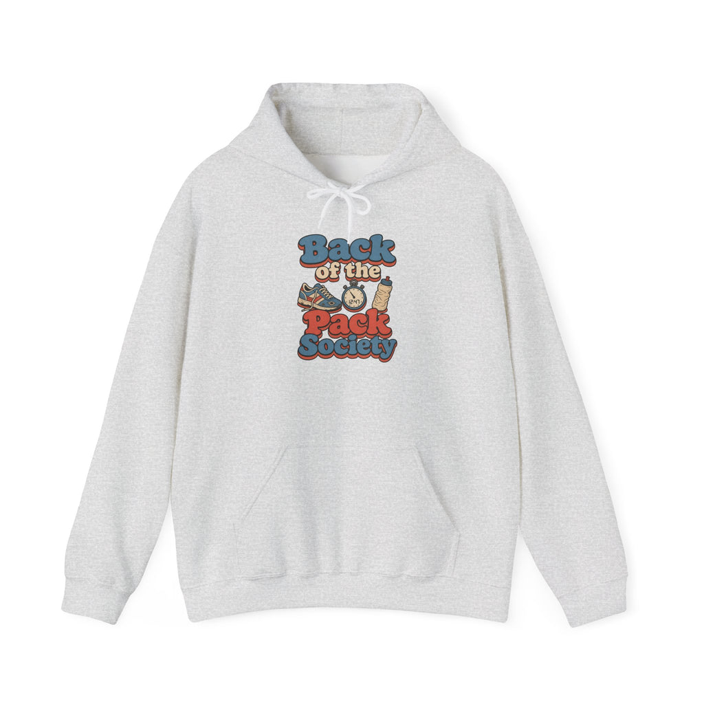 Back of the Pack Society Hoodie - Ash - flat lay1