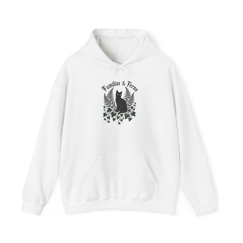 Familiar & Ferns Hoodie - White - Flat Lay
