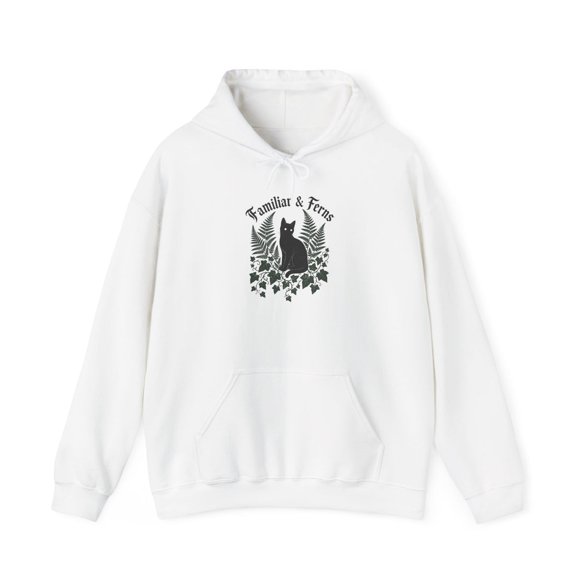 Familiar & Ferns Hoodie - White - Flat Lay