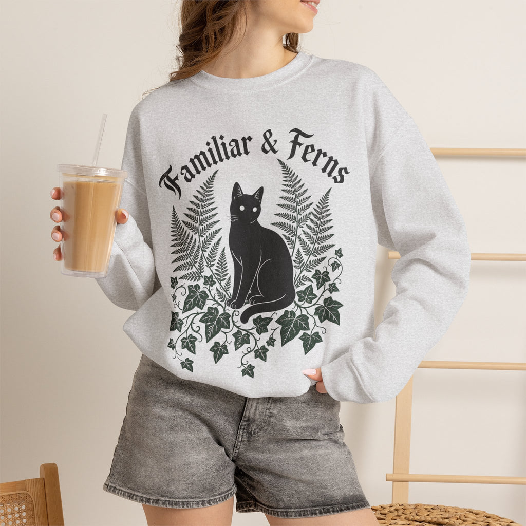Familiar & Ferns Sweatshirt - Ash - On Model Female