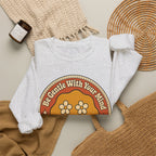 Be Gentle With Your Mind Sweatshirt - Ash - Flat Lay