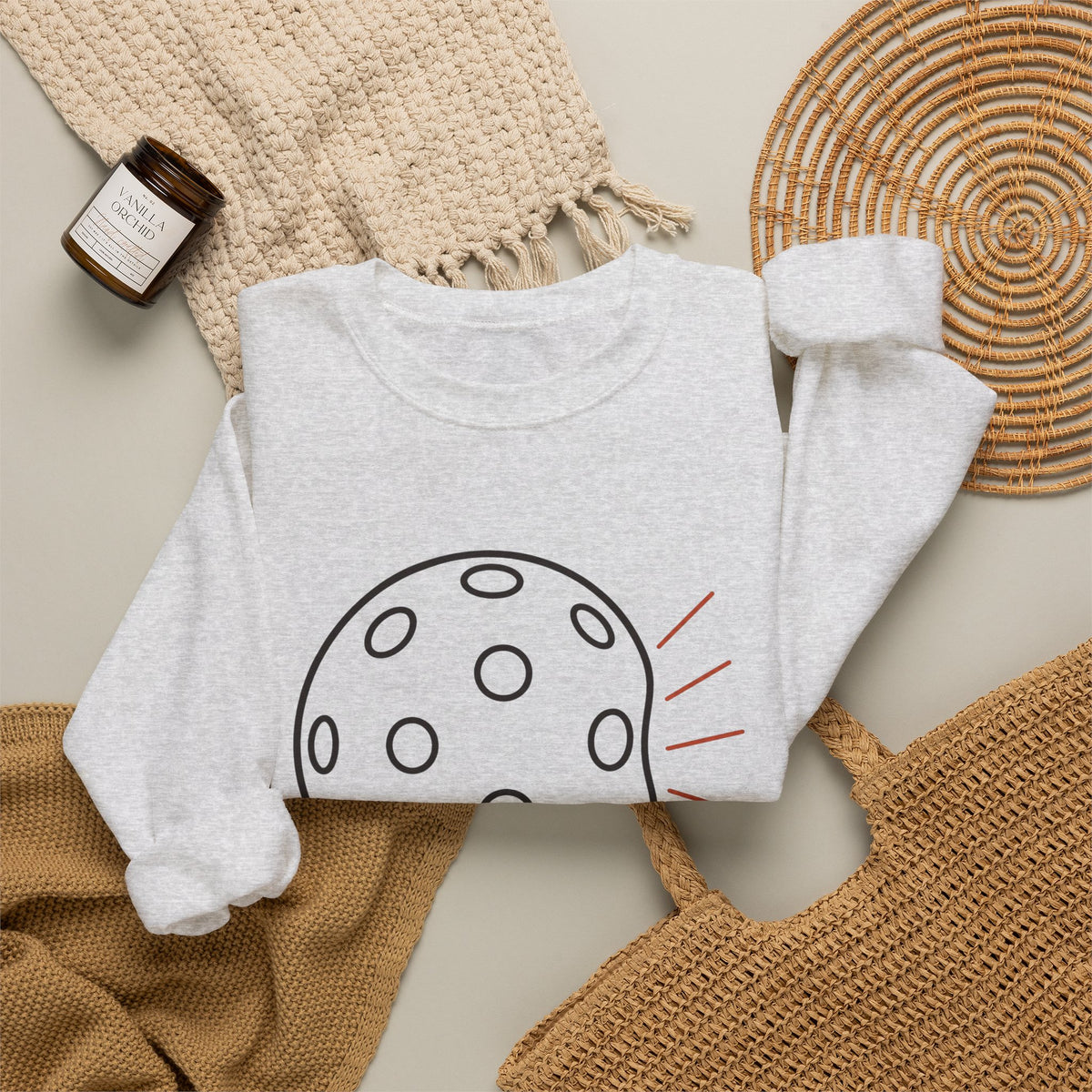 Danger's Gonna Bang Sweatshirt - Ash - Flat Lay