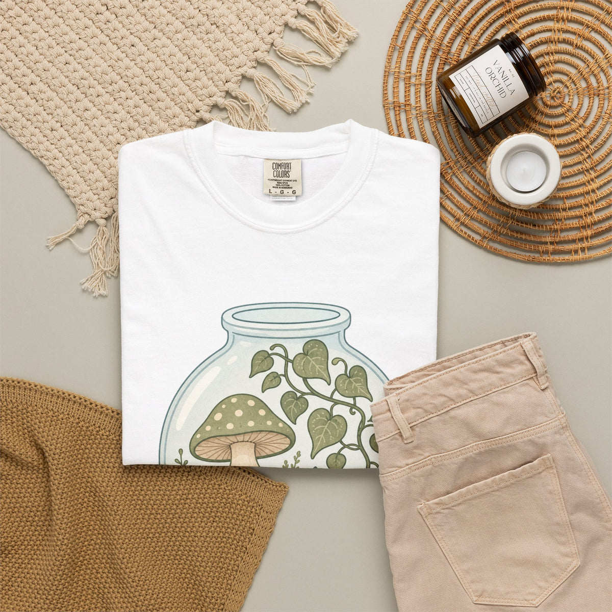 Grow Where You're Planted T-shirt - White - Flat Lay