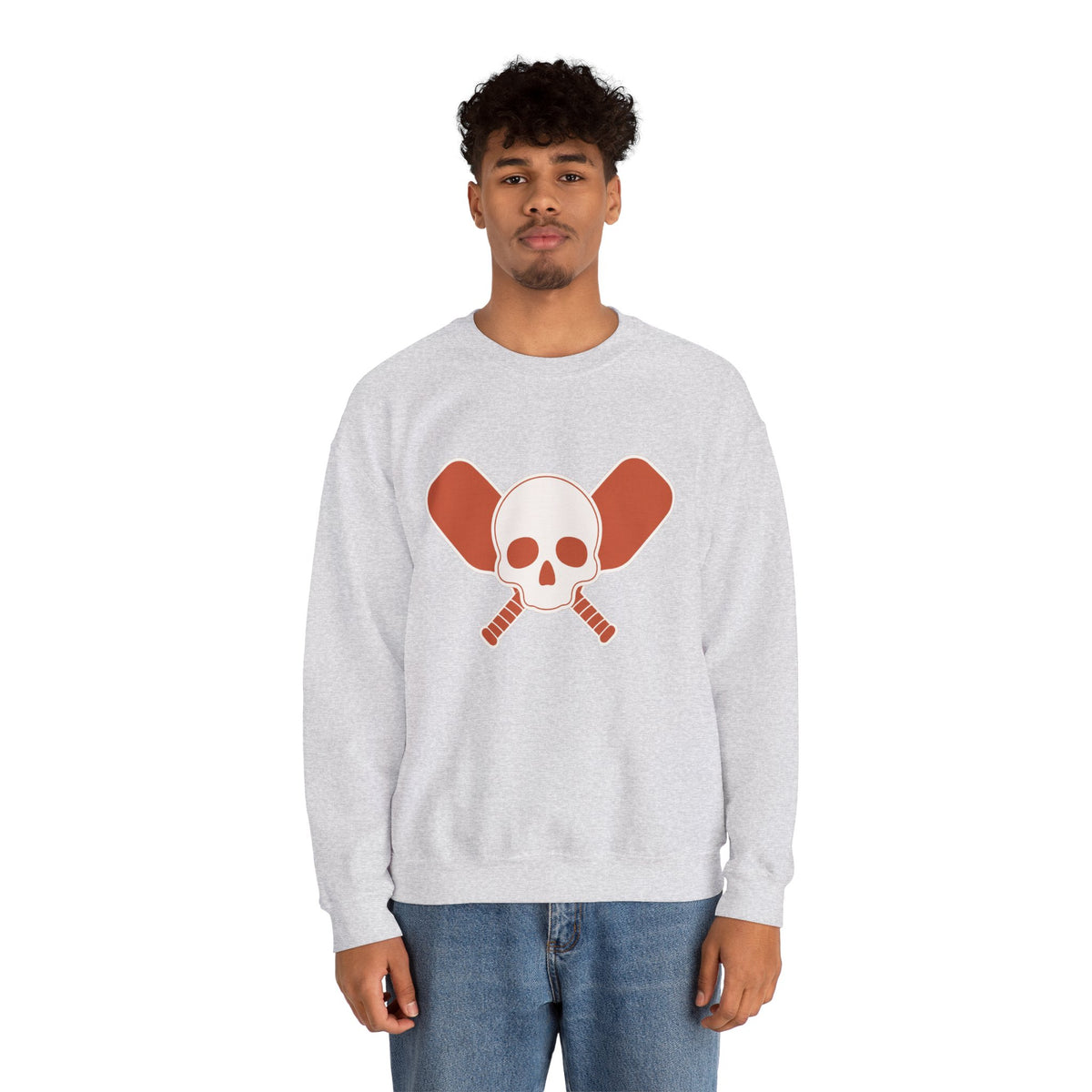 Skull & Oars Sweatshirt - Ash - On Model Male
