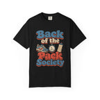 Back of the Pack Society T-shirt - Black - on model side