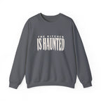 The Kitchen Is Haunted Sweatshirt - Charcoal - Flat Lay