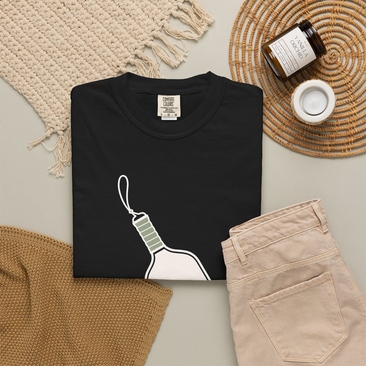 Hit Hard, Stay Loose T-Shirt - Black - Flat Lay