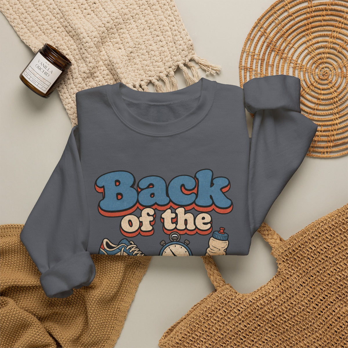 Back of the Pack Society Sweatshirt - Charcoal - flat lay