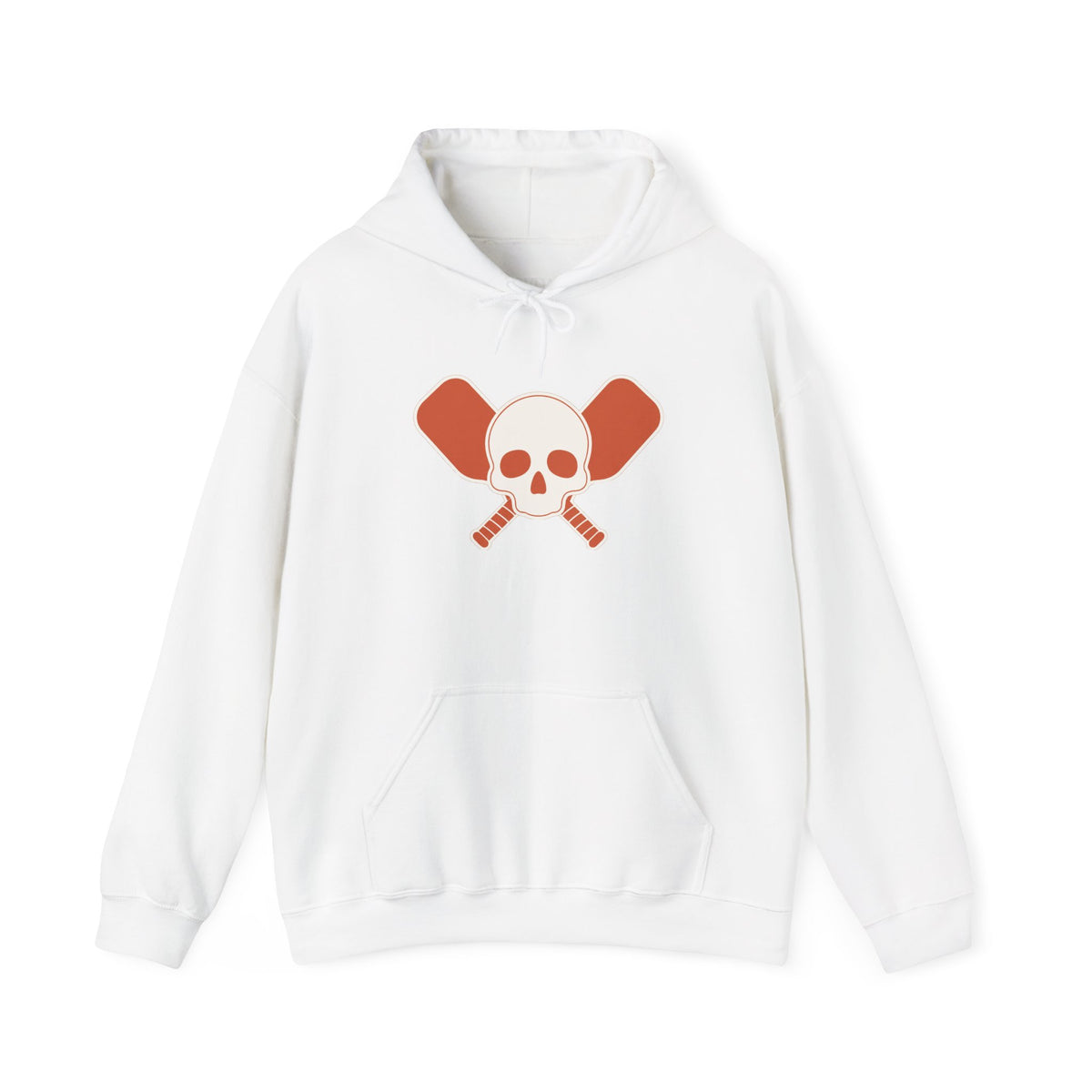 Skull & Oars Hoodie - White - Flat Lay