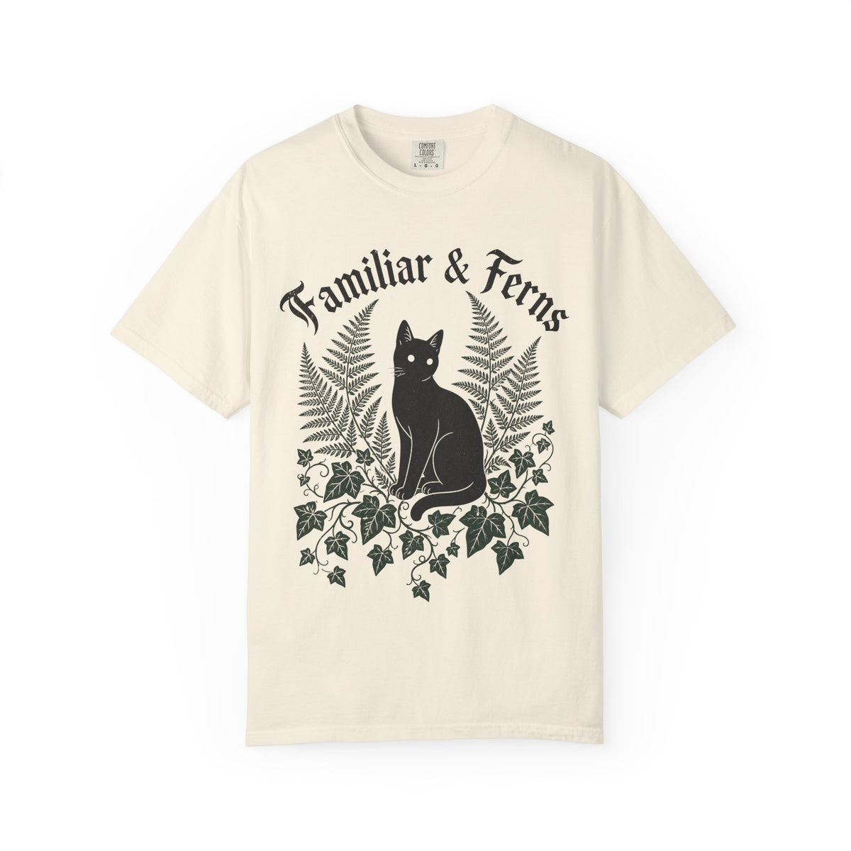 Familiar & Ferns T-shirt - Ivory - On Model Side