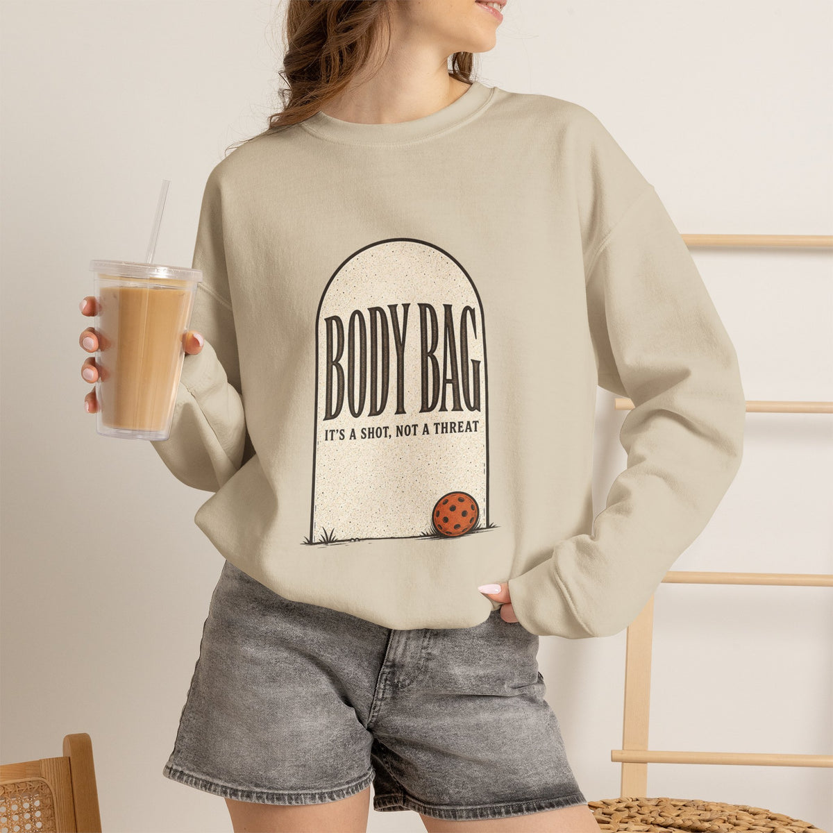 BODY BAG It's a Shot, Not a Threat Sweatshirt