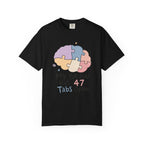 My Brain Has 47 Tabs Open T-Shirt - Black - On Model Side