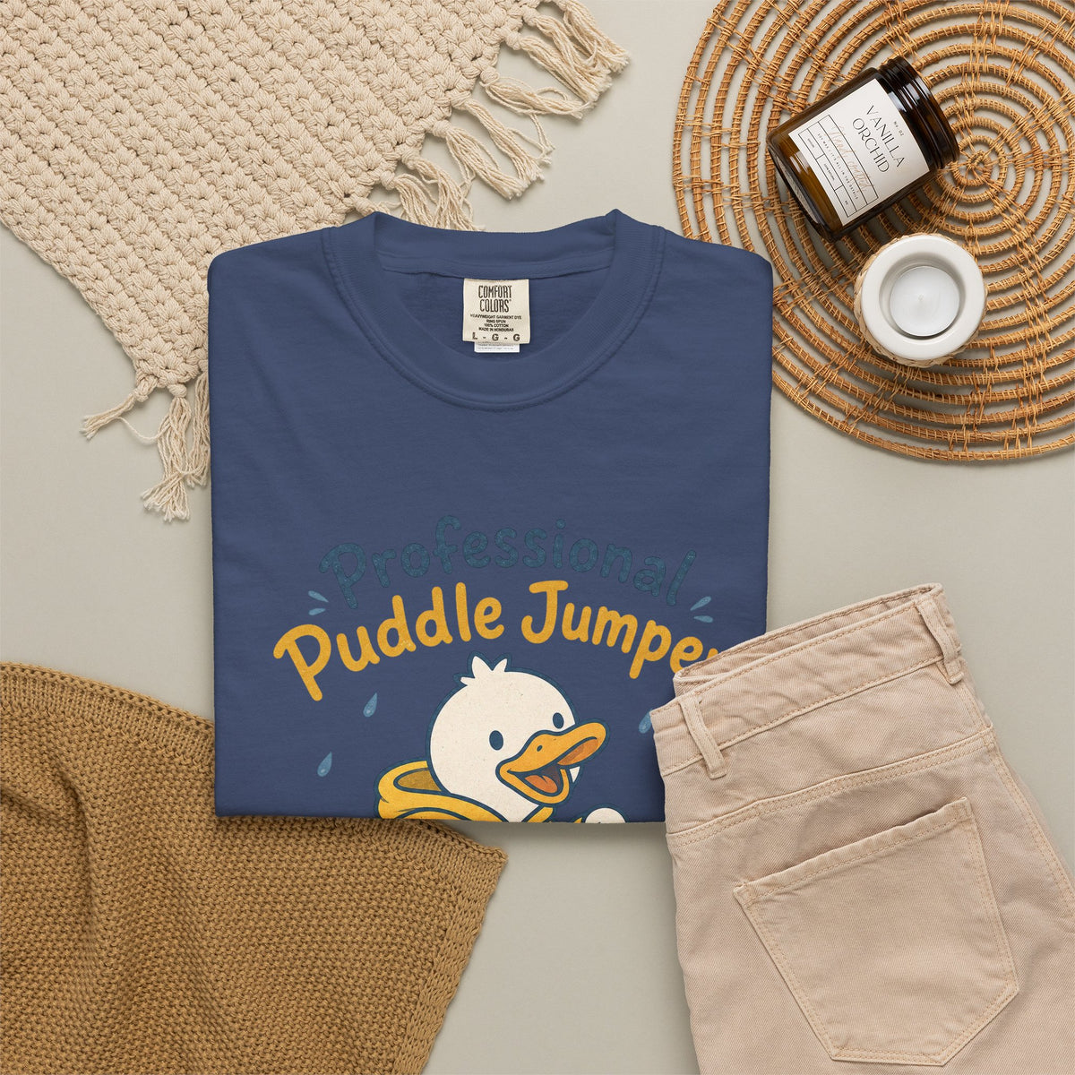 Professional Puddle Jumper Duck T-shirt - China Blue - Flat Lay