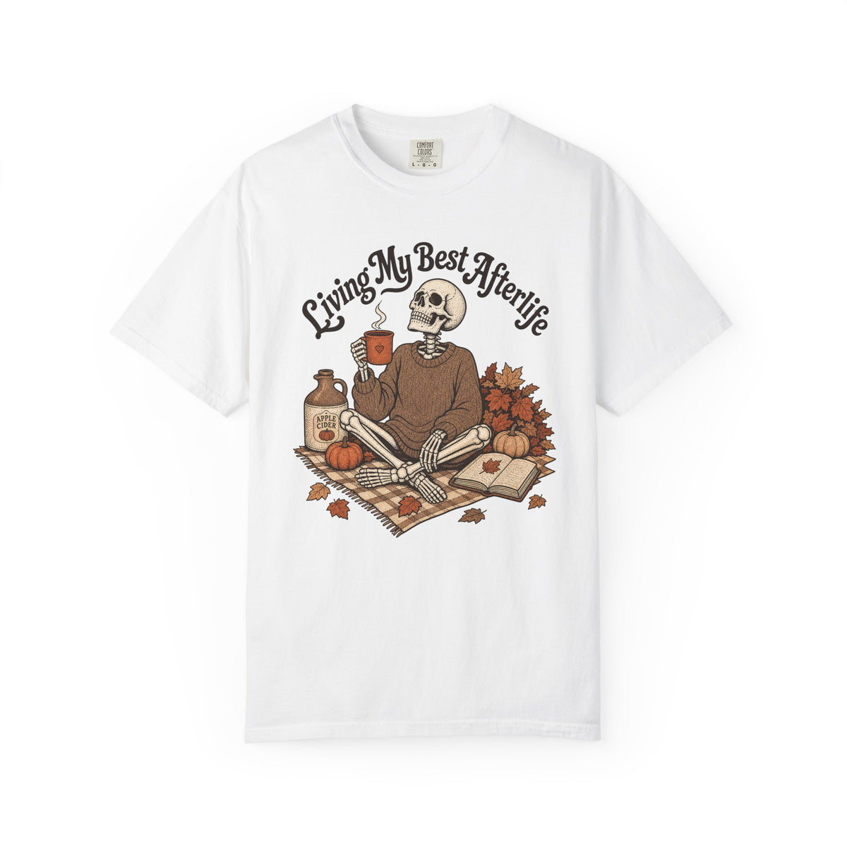 Living My Best Afterlife T-shirt - White - Front