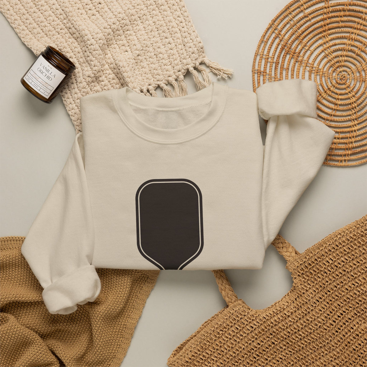 I Came to Play. Not to Socialize. Sweatshirt - Sand - Flat Lay