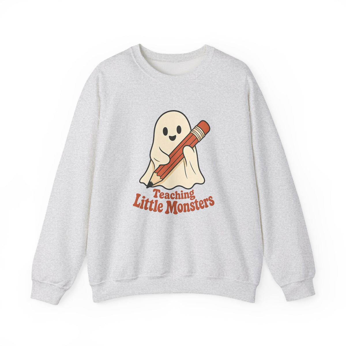 Teaching Little Monsters Sweatshirt - Ash - Flat Lay