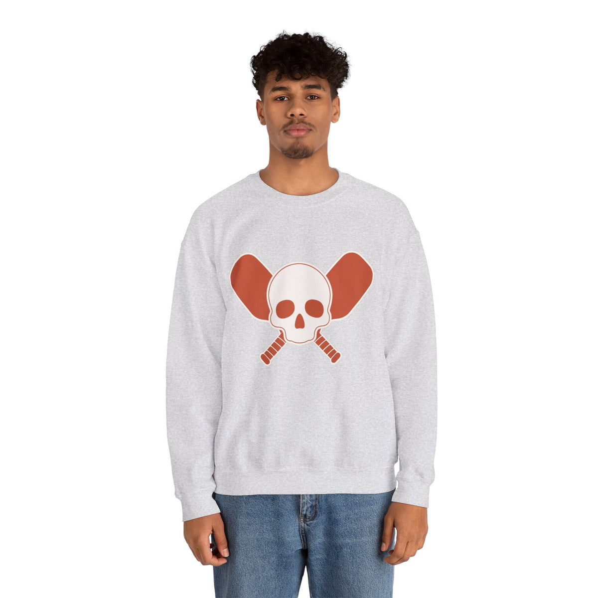Skull & Oars Sweatshirt - Ash - On Model Male