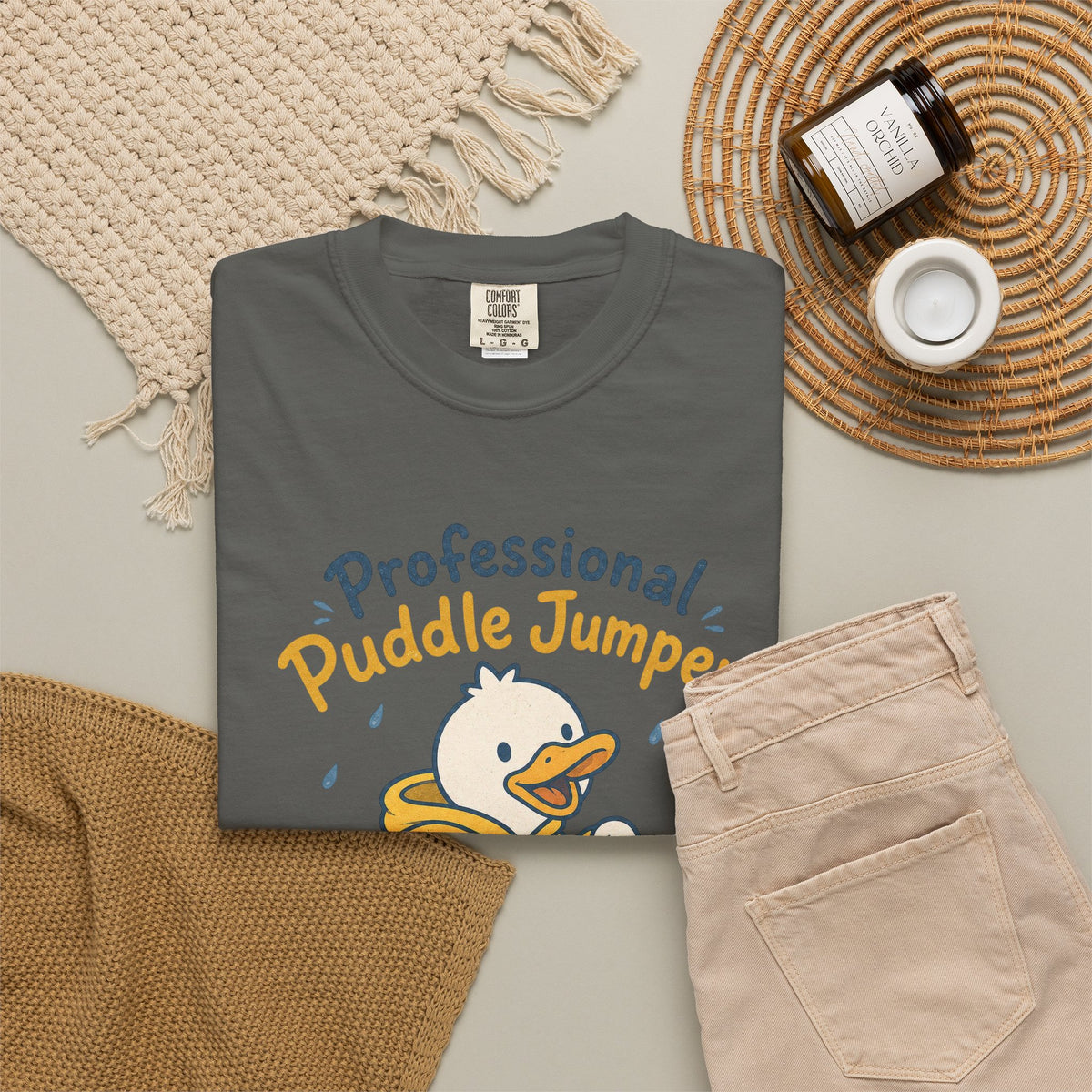 Professional Puddle Jumper Duck T-shirt - Pepper - Flat Lay