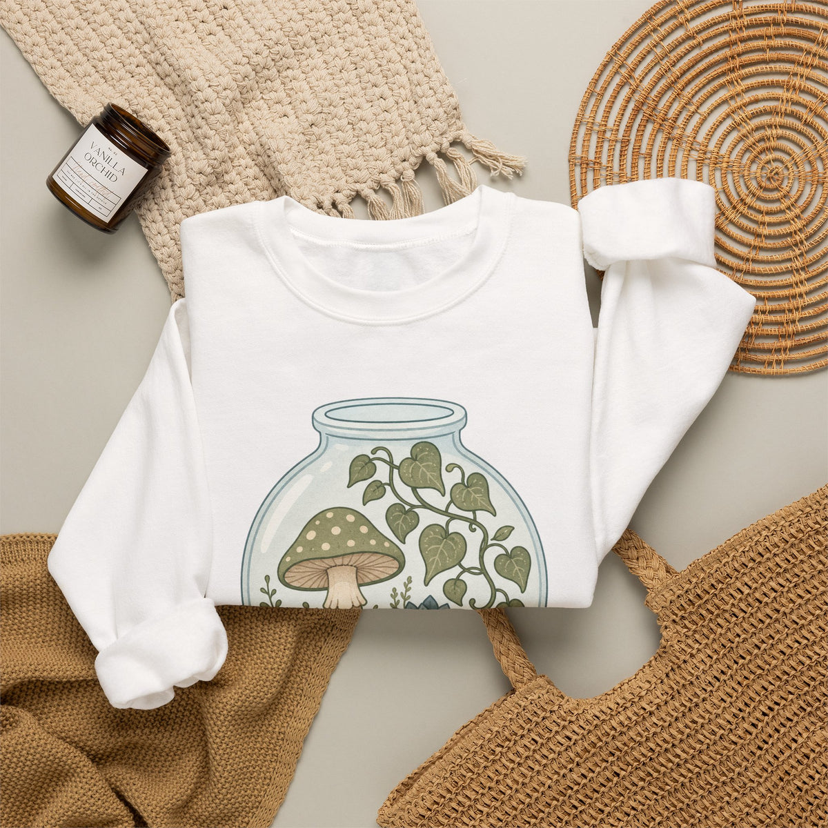 Grow Where You're Planted Sweatshirt - White - Flat Lay
