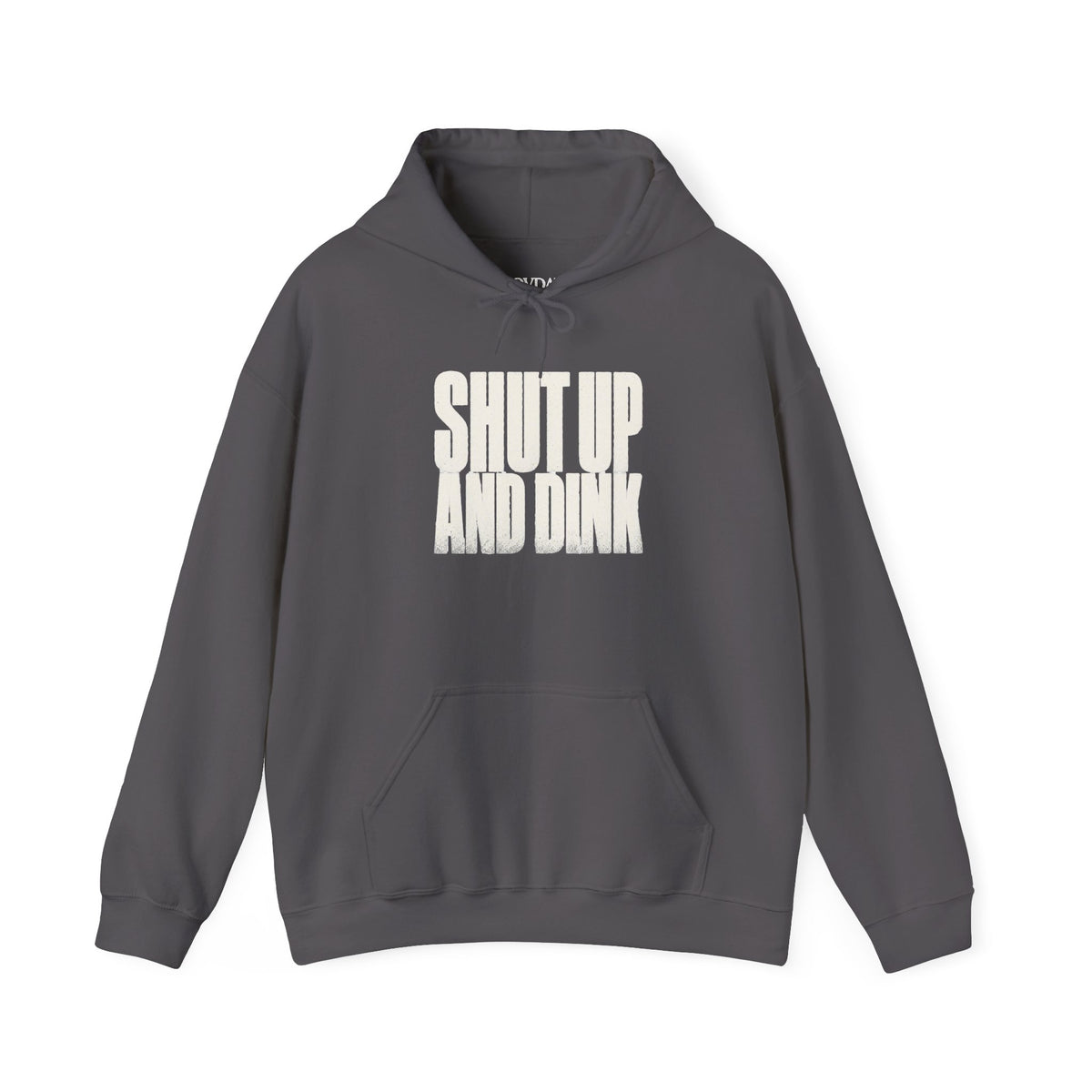 Shut Up and Dink Hoodie - Charcoal - Flat Lay