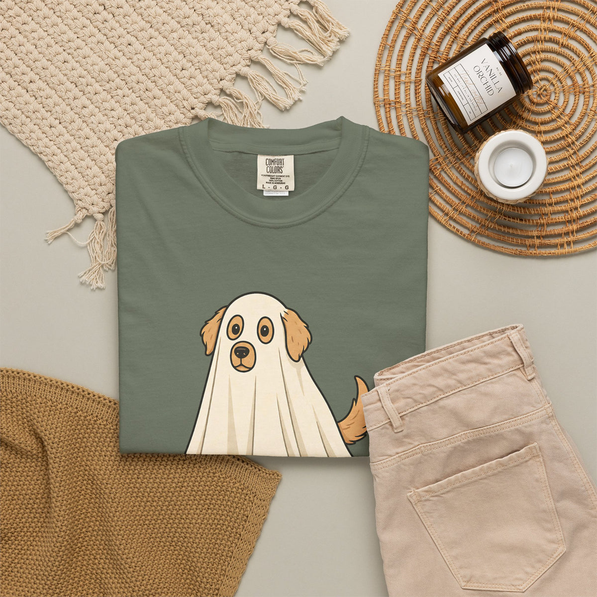 Costume Approved By Nobody T-shirt - Moss - Flat Lay