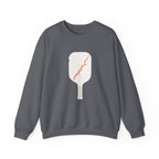 Pickleball Paddle Graphic Sweatshirt - Charcoal - Flat Lay