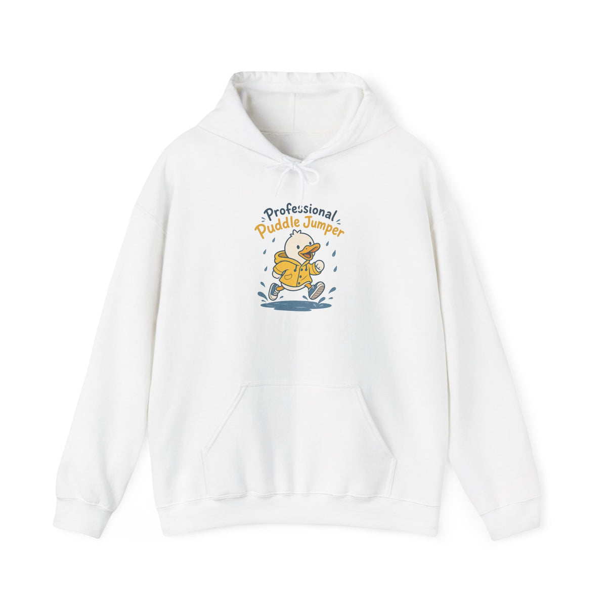 Professional Puddle Jumper Duck Hoodie - White - Flat Lay