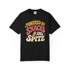 Powered by Snacks and Spite T-shirt - Black - Front