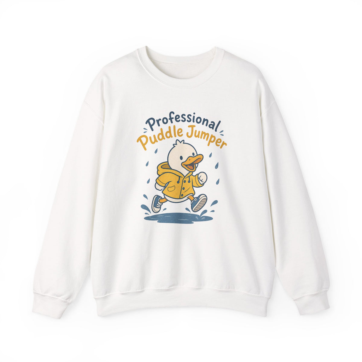 Professional Puddle Jumper Duck Sweatshirt - White - Flat Lay