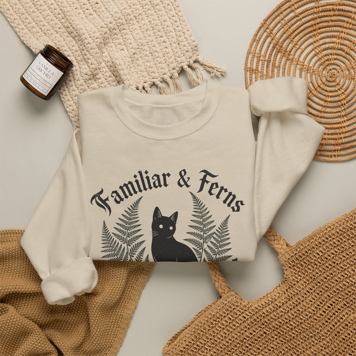 Familiar & Ferns Sweatshirt - Sand - Flat Lay