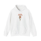First Coffee Then Haunting Hoodie - White - Flat Lay