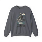 Weekend Forecast 100% Gaming Sweatshirt - Charcoal - Flat Lay
