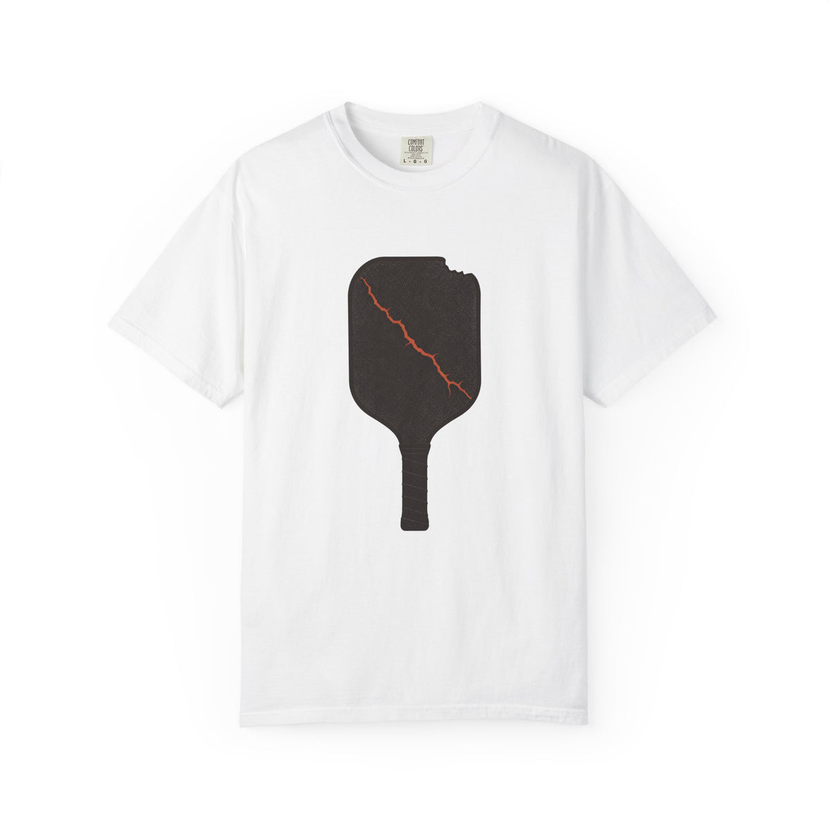 Pickleball Paddle Graphic T-Shirt - White - On Model Side