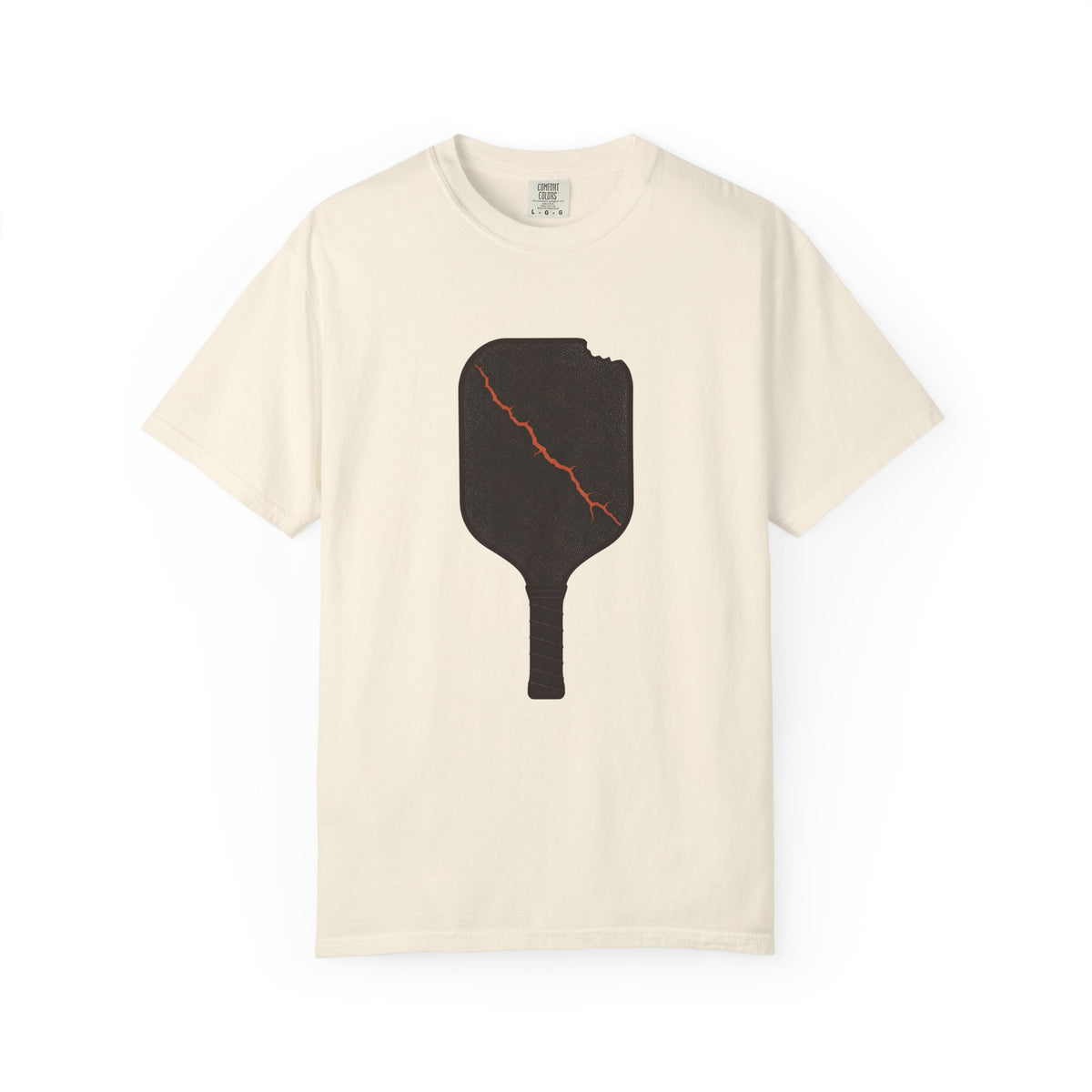 Pickleball Paddle Graphic T-Shirt - Ivory - On Model Side