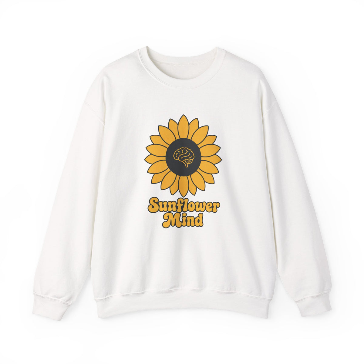 Sunflower Mind Sweatshirt - White - Flat Lay