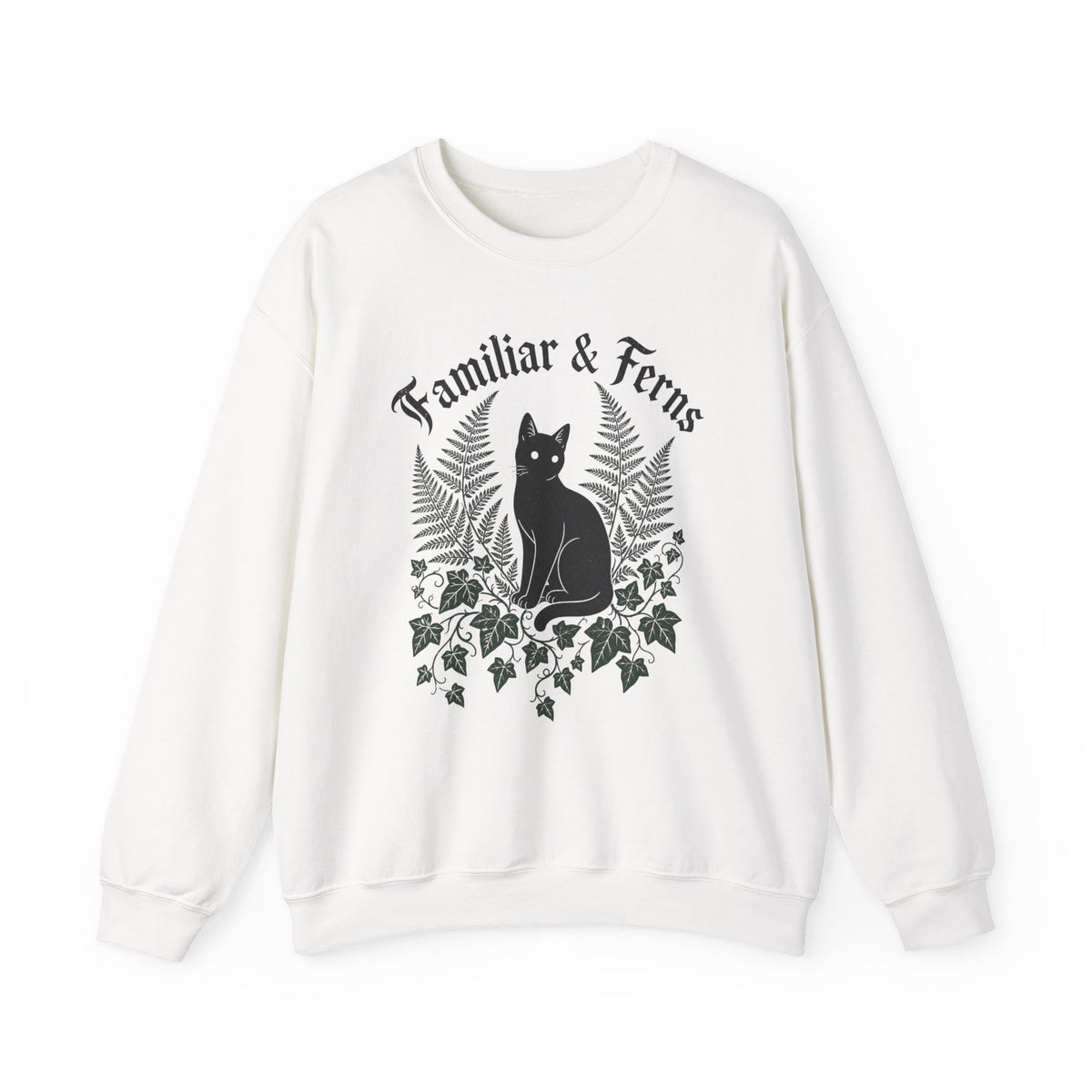 Familiar & Ferns Sweatshirt - White - Flat Lay
