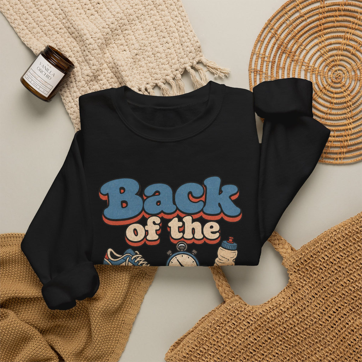 Back of the Pack Society Sweatshirt - Black - flat lay