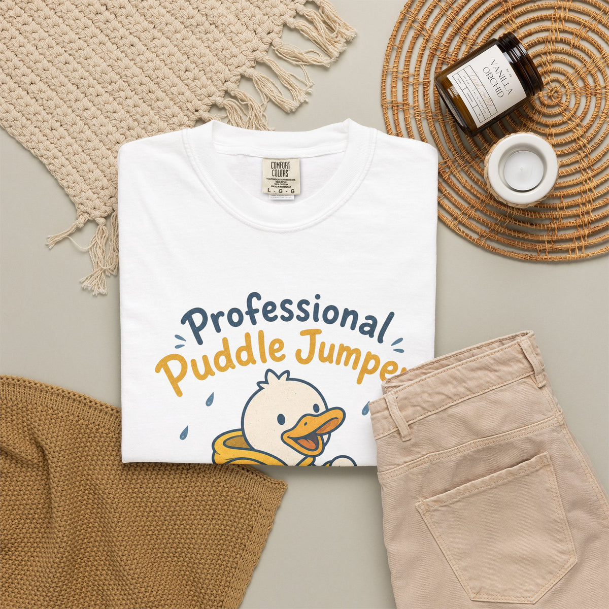 Professional Puddle Jumper Duck T-shirt - White - Flat Lay