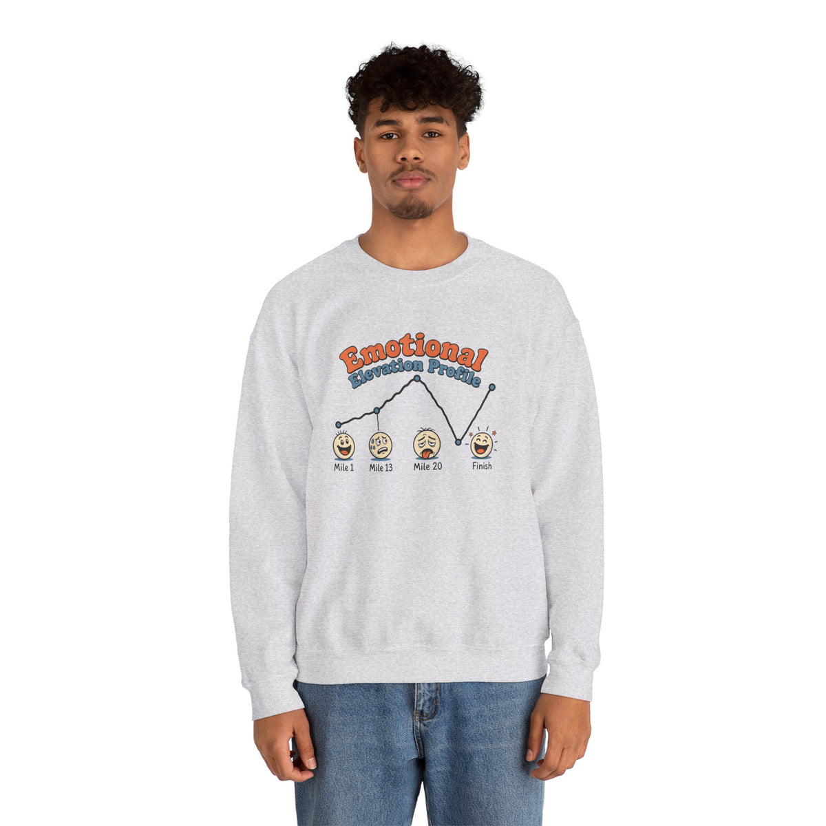 Emotional Elevation Profile Sweatshirt - Ash - On Model Male