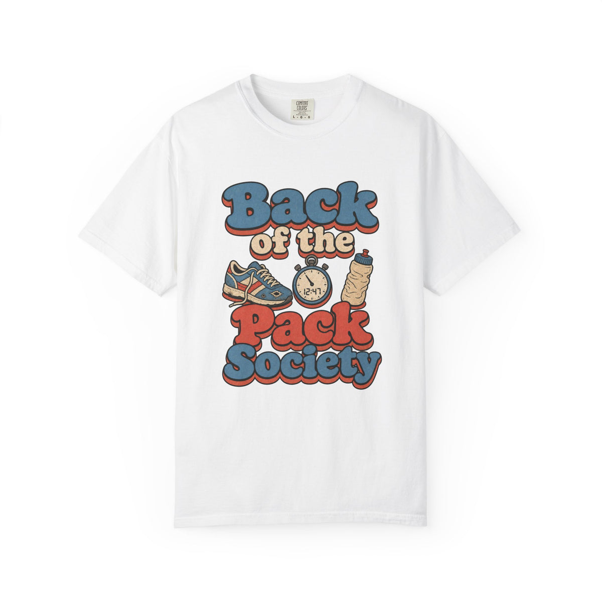 Back of the Pack Society T-shirt - White - Front
