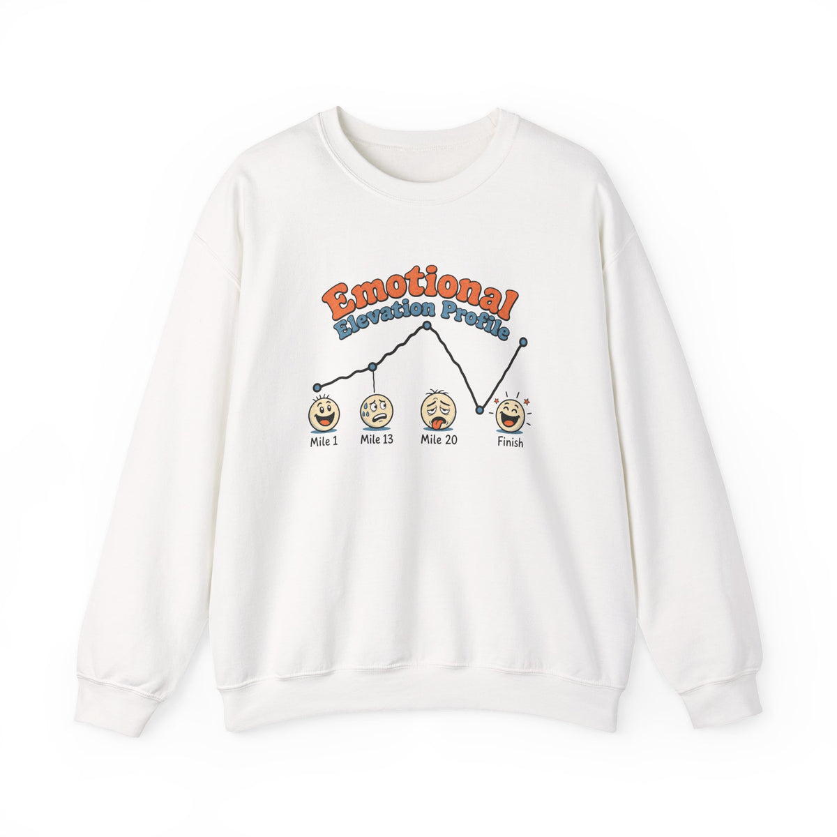 Emotional Elevation Profile Sweatshirt - White - Flat Lay