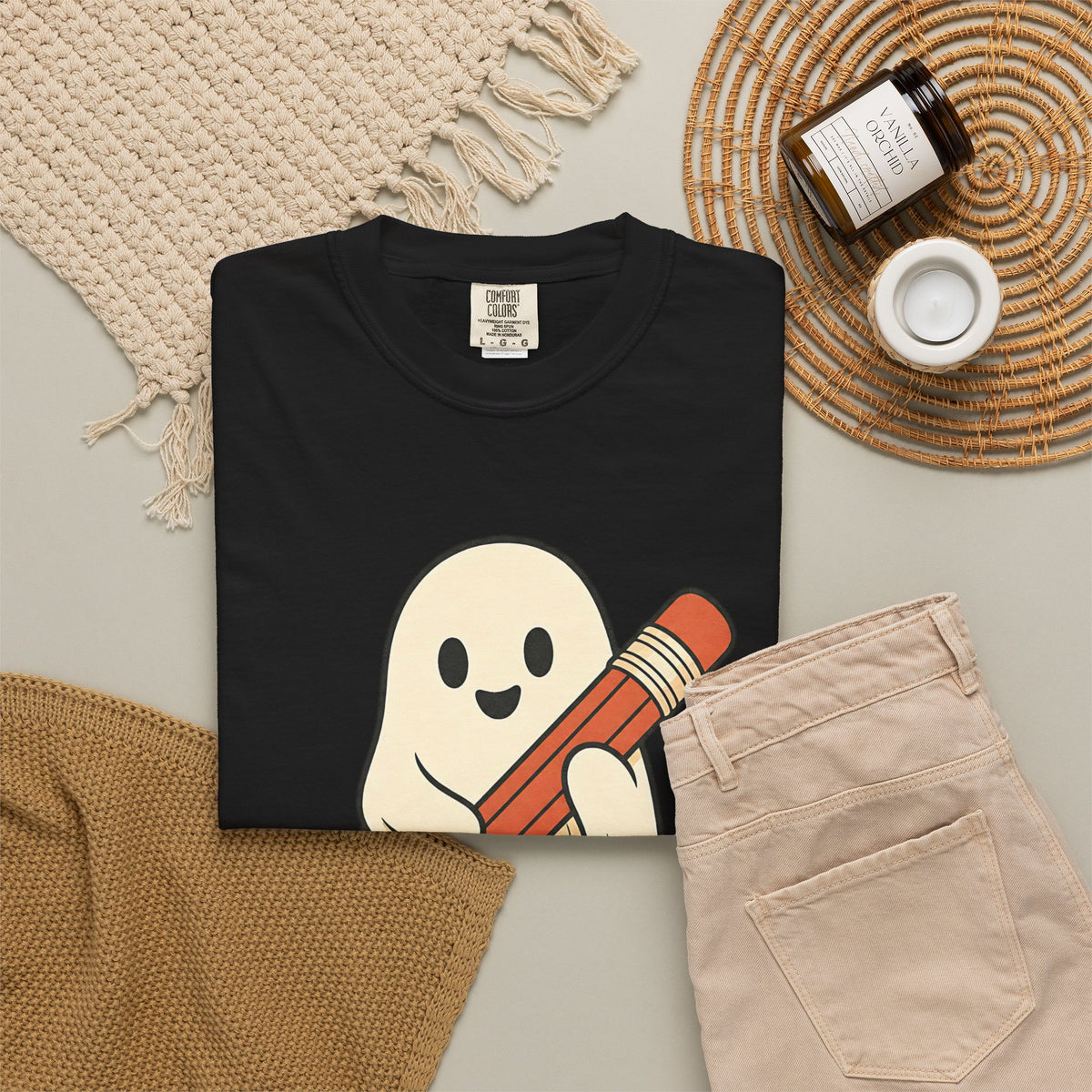 Teaching Little Monsters T-shirt - Black - Flat Lay