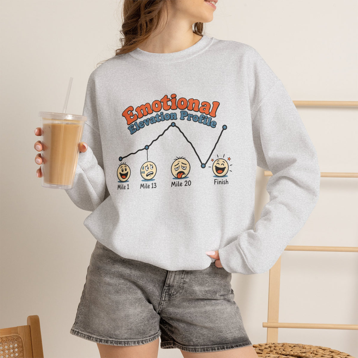 Emotional Elevation Profile Sweatshirt - Ash - On Model Female