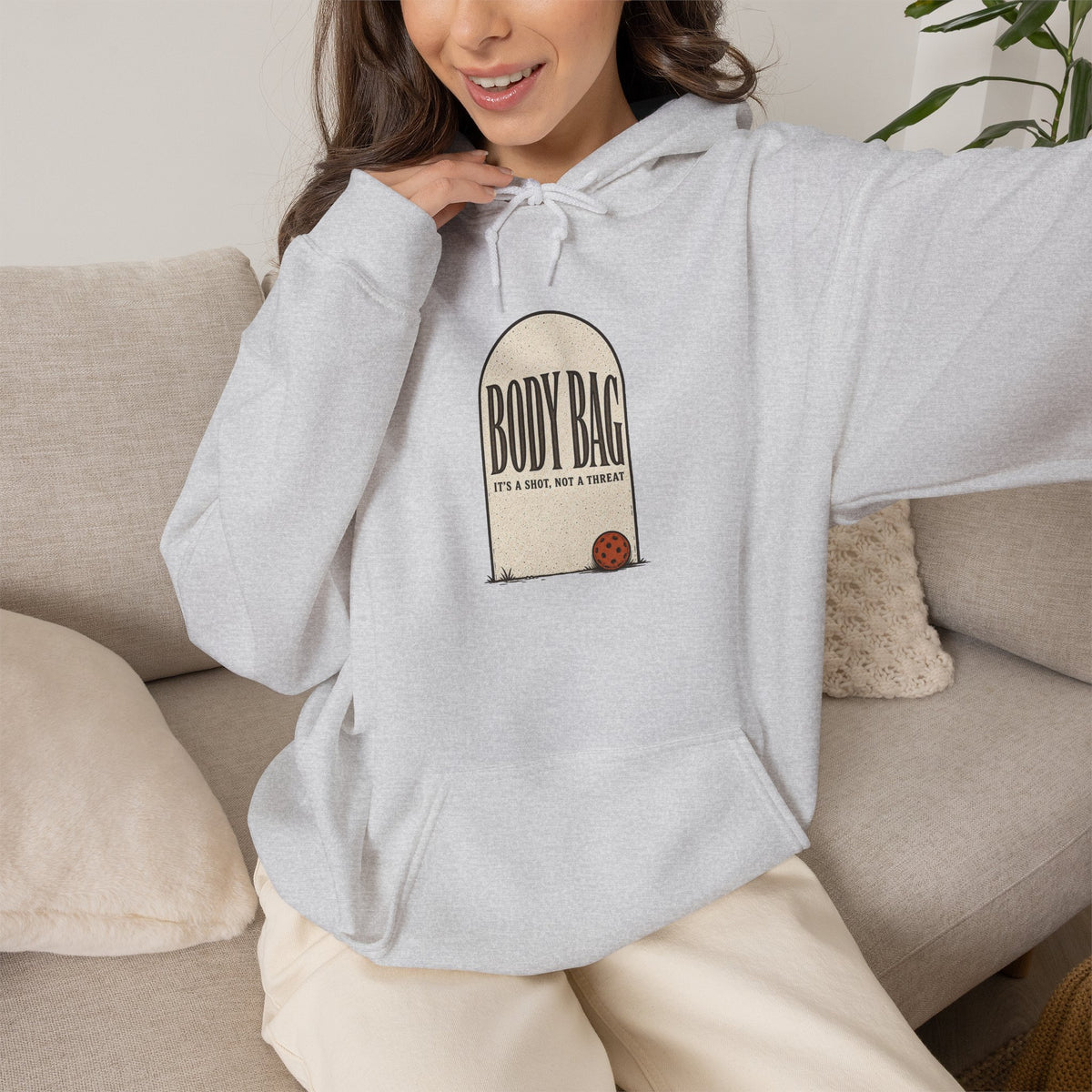 BODY BAG It's a Shot, Not a Threat Hoodie