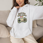 Just One More Level Hoodie - White - On Model Female