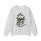 Skull with Ivy Leaves Sweatshirt - Ash - flat lay1