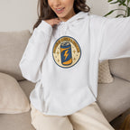 Caffeinated Energy Can Hoodie - White - On Model Female