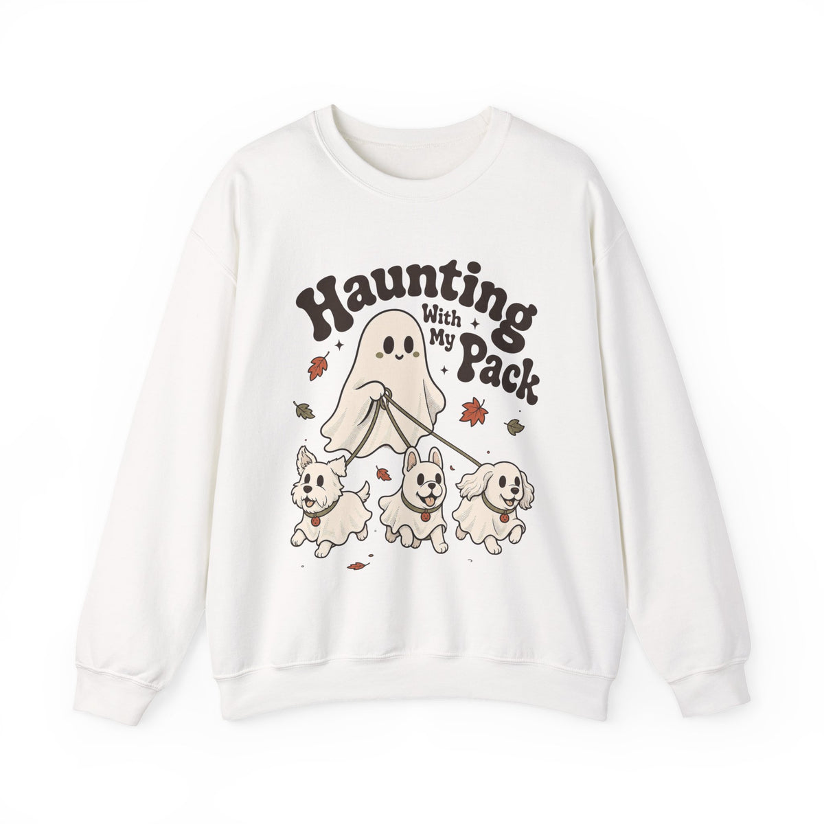 Haunting With My Pack Sweatshirt - White - Front